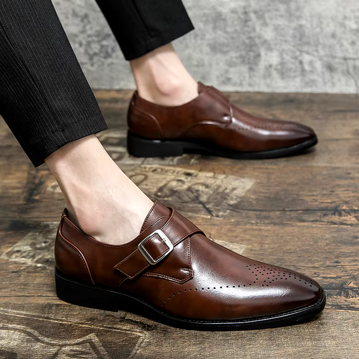 Bridgeton Monk Strap Leather Shoes