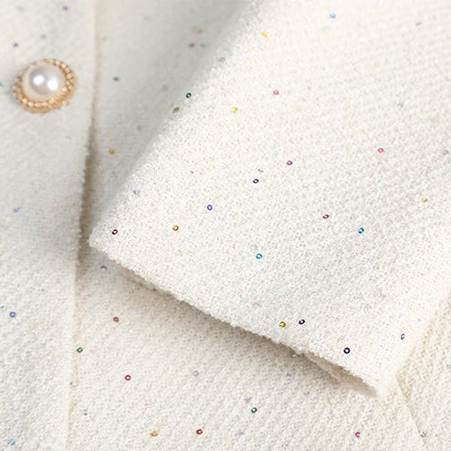 Rovena Pearl Button Blazer