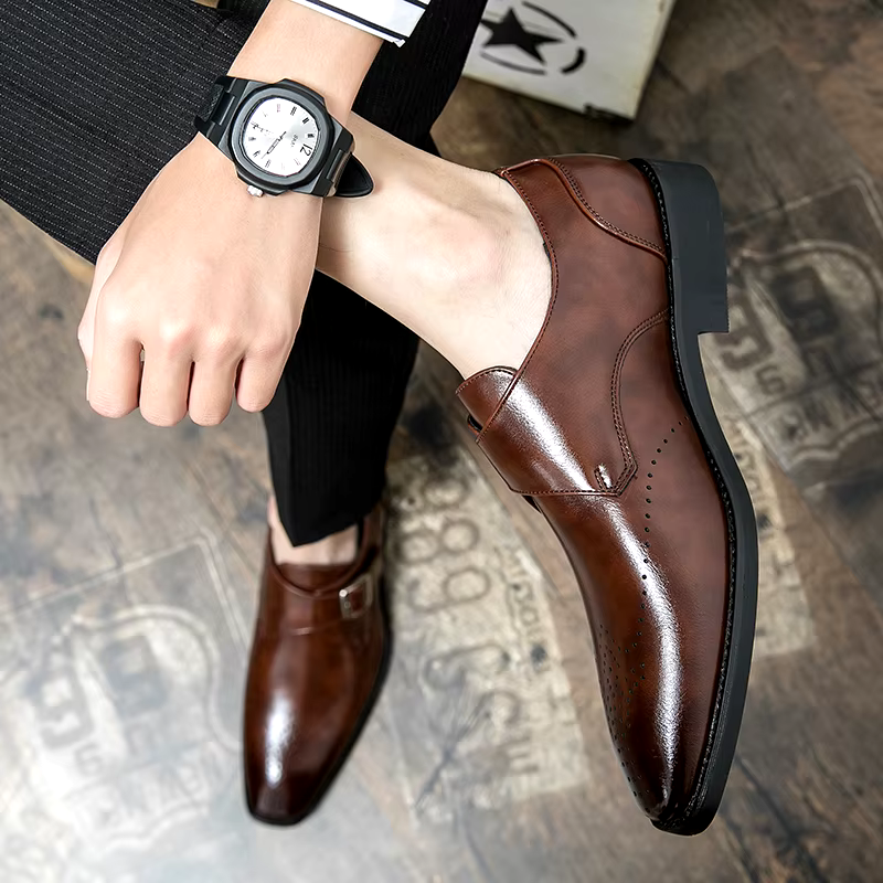 Bridgeton Monk Strap Leather Shoes