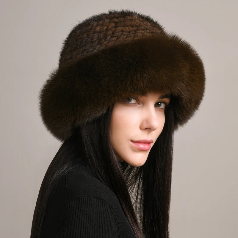 Siberian Knitted Mink Fur Hat
