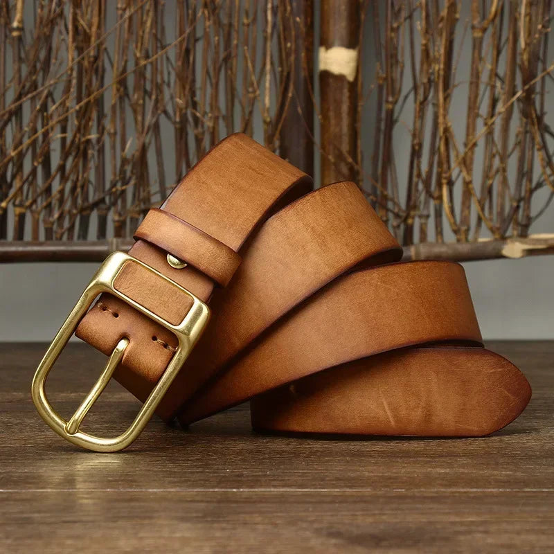 Darco Brass Buckel Leather Belt