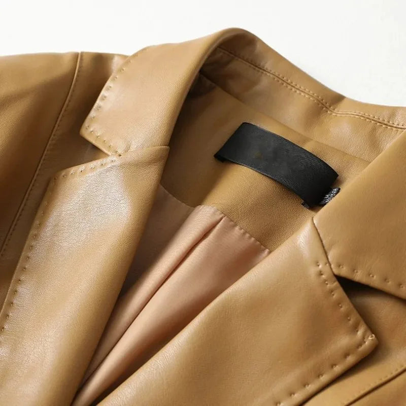 Rivera Lambskin Leather Blazer