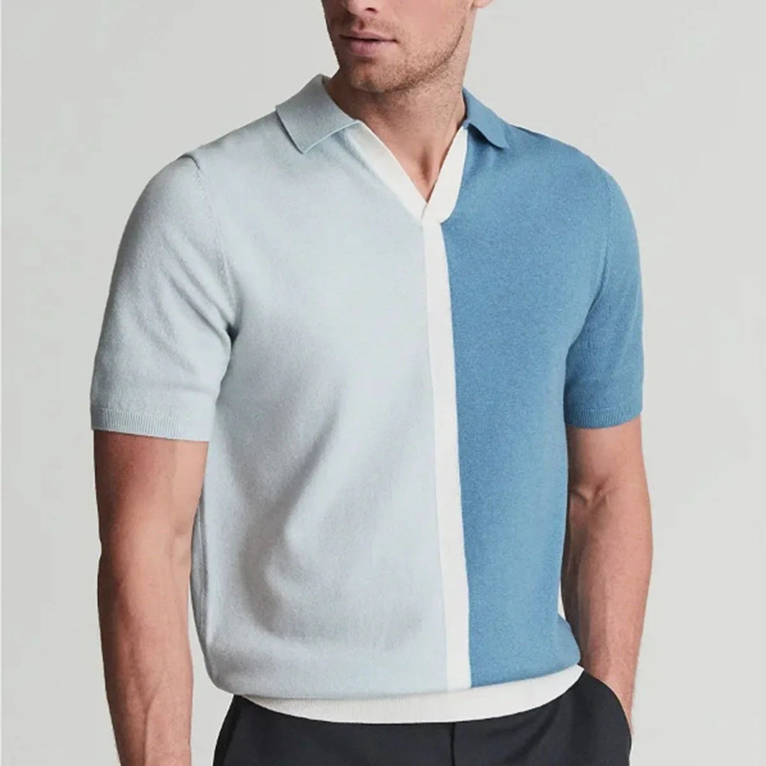 HORIZON SPLIT POLO T-SHIRT
