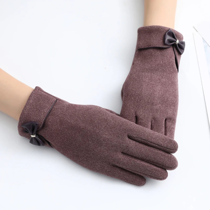 Blush-Bow Gloves