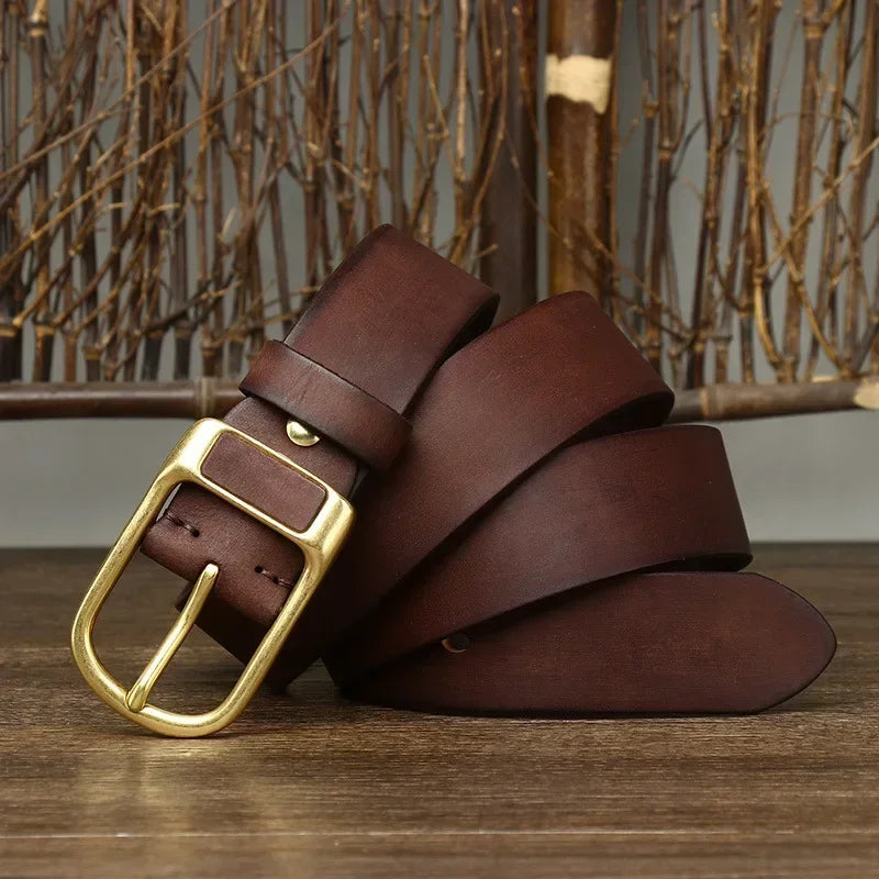 Darco Brass Buckel Leather Belt