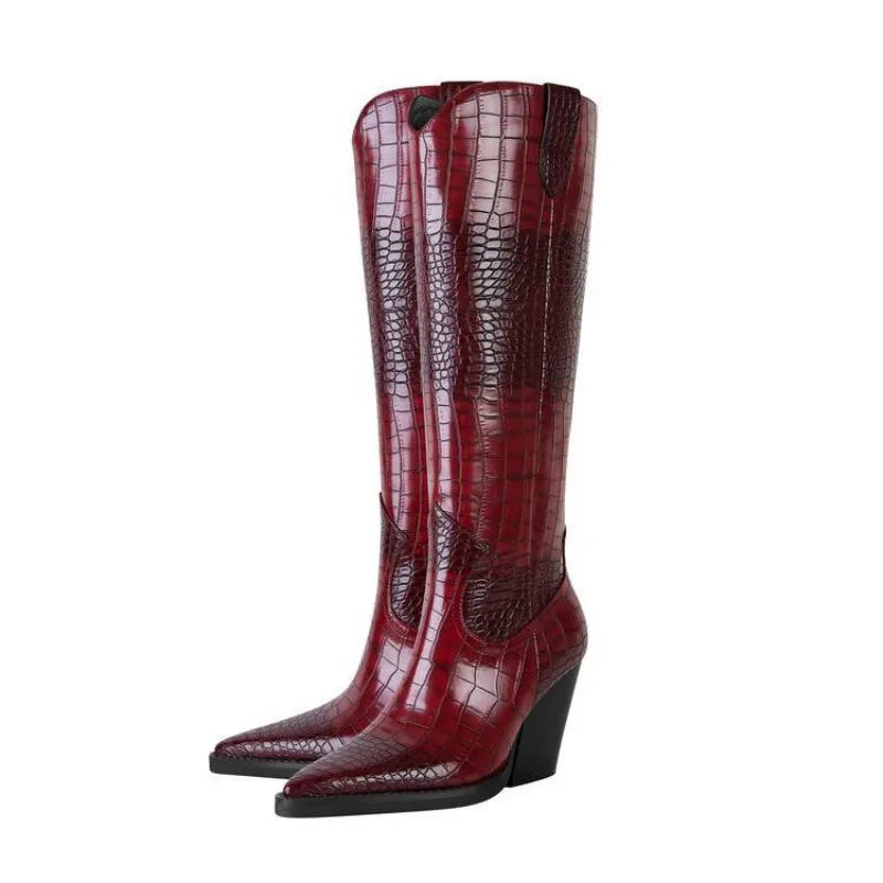 Blushwine leather boots
