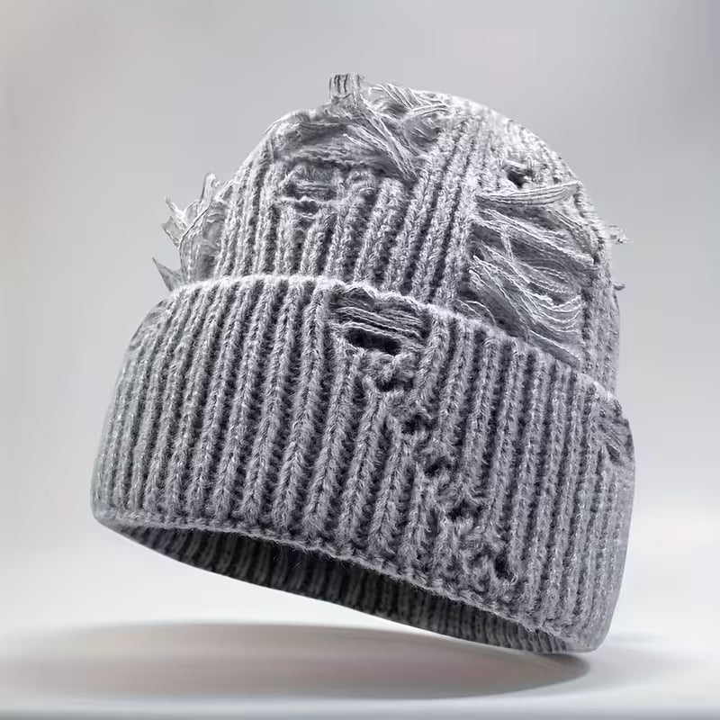 Marlowe Distressed Knit Beanie