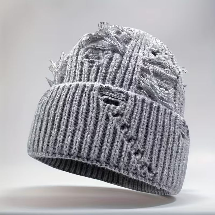 Marlowe Distressed Knit Beanie