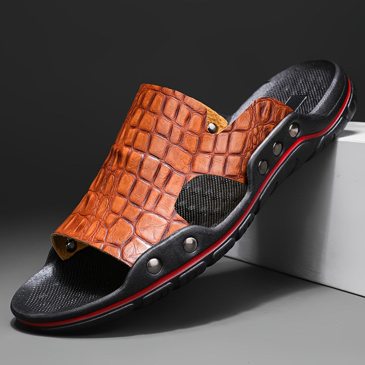 Arlo Leather Slides