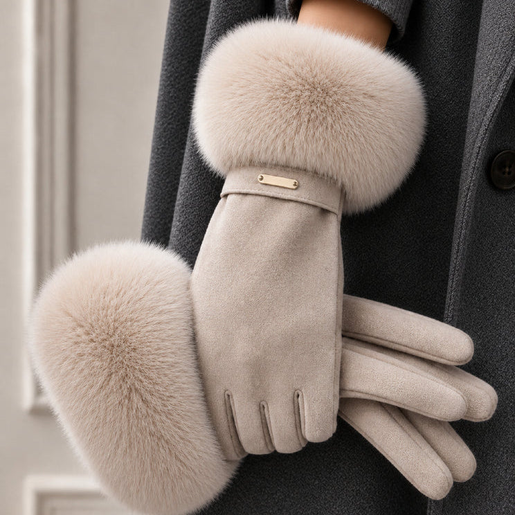 Siberian Aurora Fur Gloves