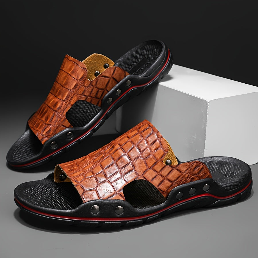 Arlo Leather Slides