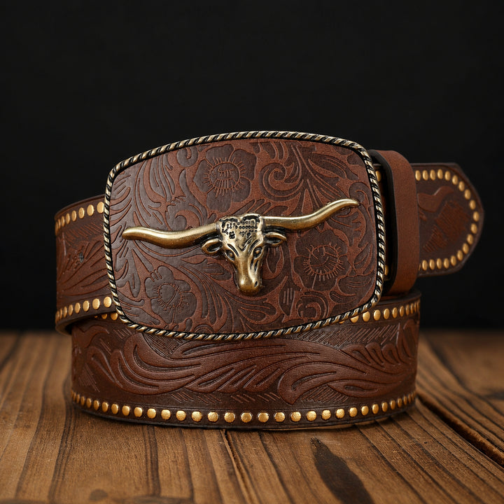 Maverick Longhorn Leather Belt