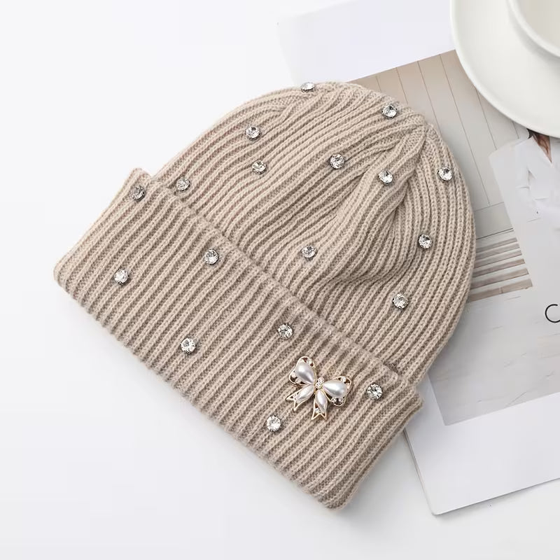 Aviana Crystal Knit Beanie