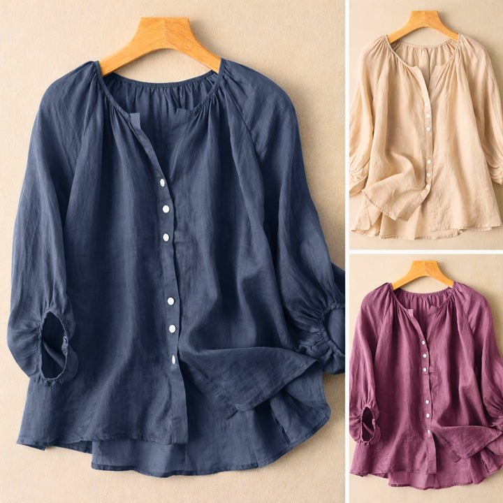 Sofia Linen Blouse