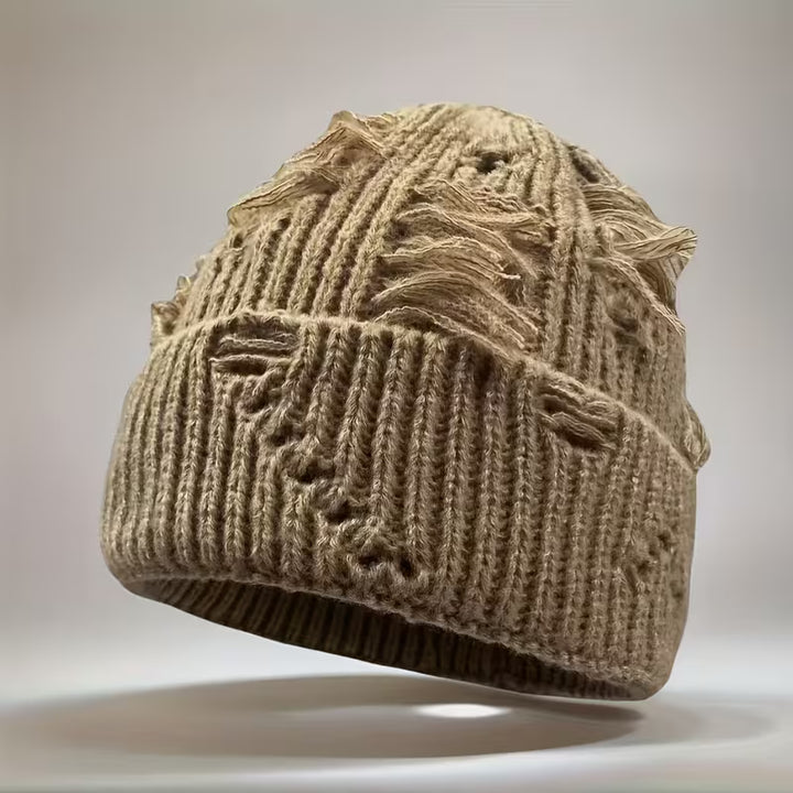Marlowe Distressed Knit Beanie