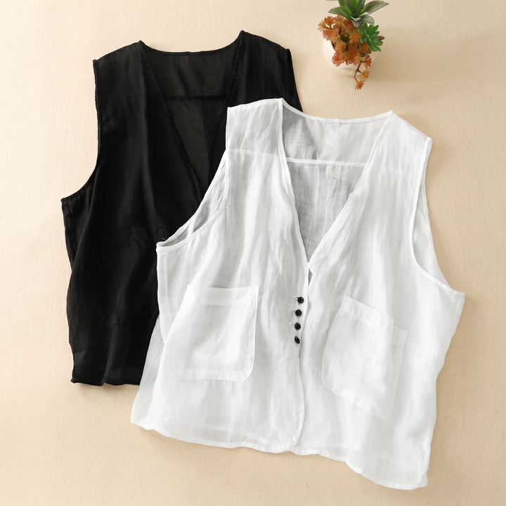 Aurora Linen Top